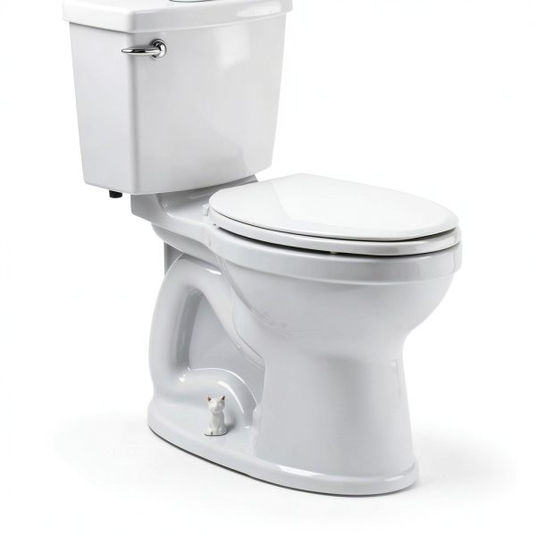 Yolev Cat Toilet Caps Ceramic White Decorative Covers-6