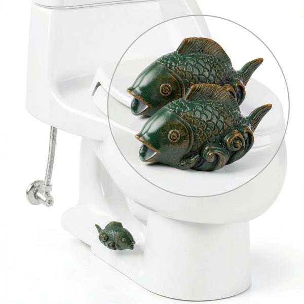 Lxmxgk Green Toilet Bolt Cover Cartoon Design-3