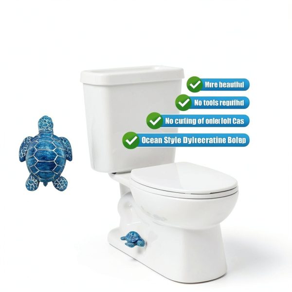 QCCTPUU Toilet Bolt Covers Ocean Blue Sea Turtle Design-4