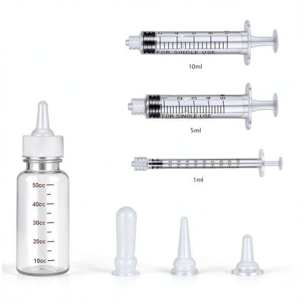 Sadnyy Pet Nursing Bottle Kit Silicone Nipples 4 Sizes-1