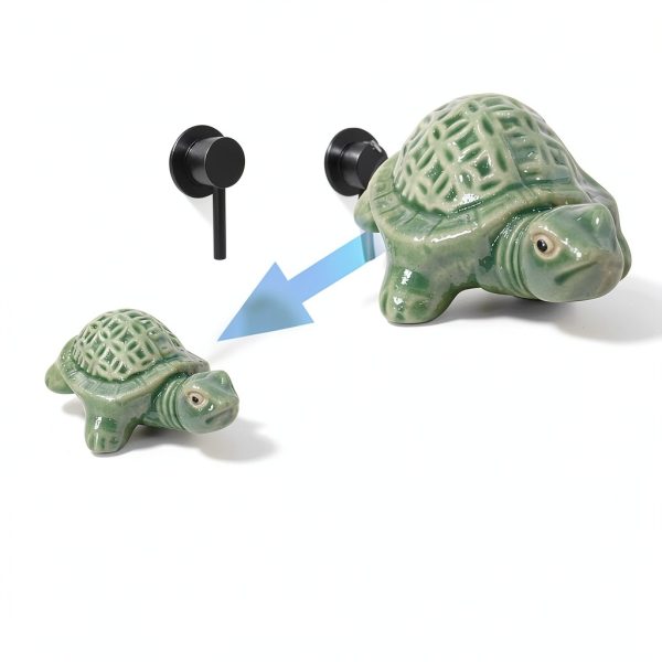 LJZP Toilet Bolt Caps Ceramic Frog Turtle Design-1