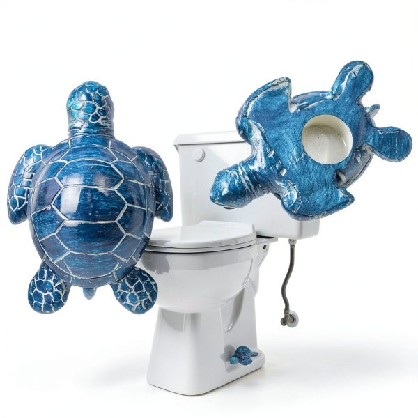 QCCTPUU Toilet Bolt Covers Ocean Blue Sea Turtle Design-6
