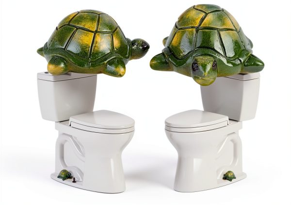 LIKDAY Turtle Toilet Bolt Caps Green Decorative Bathroom-0