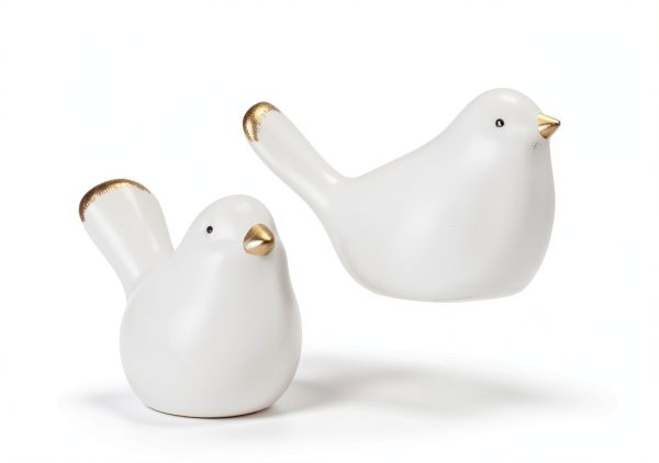 Bird Toilet Bolt Covers Exircy Ceramic White-1