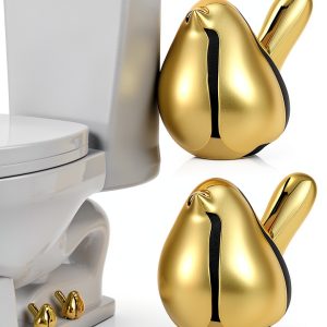 Quilax Gold Ceramic Toilet Bolt Covers Decorative Bird-0