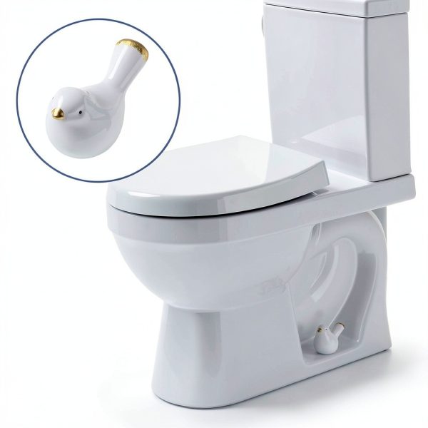 Bird Toilet Bolt Covers Exircy Ceramic White-3