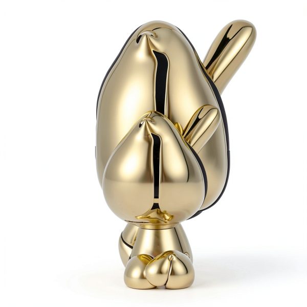 Quilax Gold Ceramic Toilet Bolt Covers Decorative Bird-4