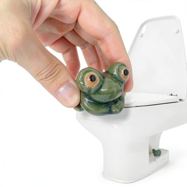 LJZP Toilet Bolt Caps Ceramic Frog Turtle Design-4