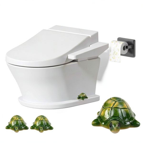 LIKDAY Turtle Toilet Bolt Caps Green Decorative Bathroom-6