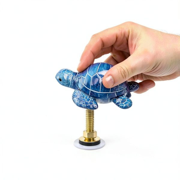 QCCTPUU Toilet Bolt Covers Ocean Blue Sea Turtle Design-1