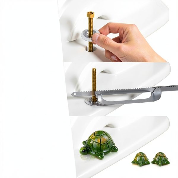 LIKDAY Turtle Toilet Bolt Caps Green Decorative Bathroom-3