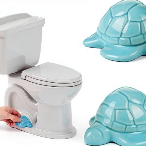 ETARTJMHNB Ceramic Toilet Bolt Covers Cyan Turtle Design-0