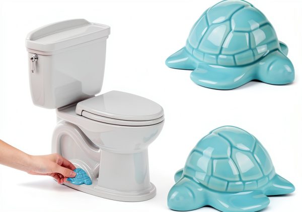 ETARTJMHNB Ceramic Toilet Bolt Covers Cyan Turtle Design-0