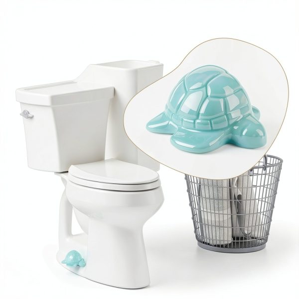 ETARTJMHNB Ceramic Toilet Bolt Covers Cyan Turtle Design-5