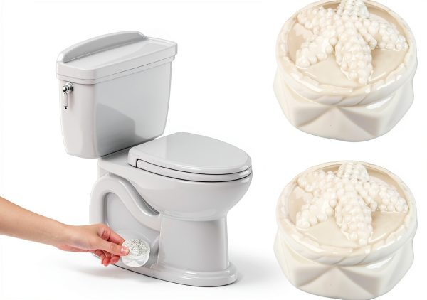 ETARTJMHNB Ceramic Toilet Bolt Covers Starfish Design Easy-0