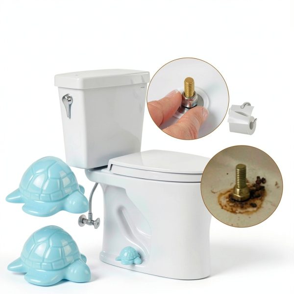 ETARTJMHNB Ceramic Toilet Bolt Covers Cyan Turtle Design-2