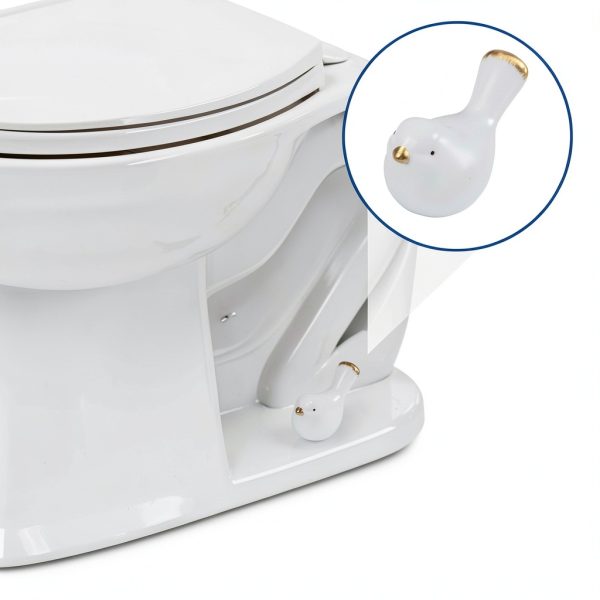 Bird Toilet Bolt Covers Exircy Ceramic White-6