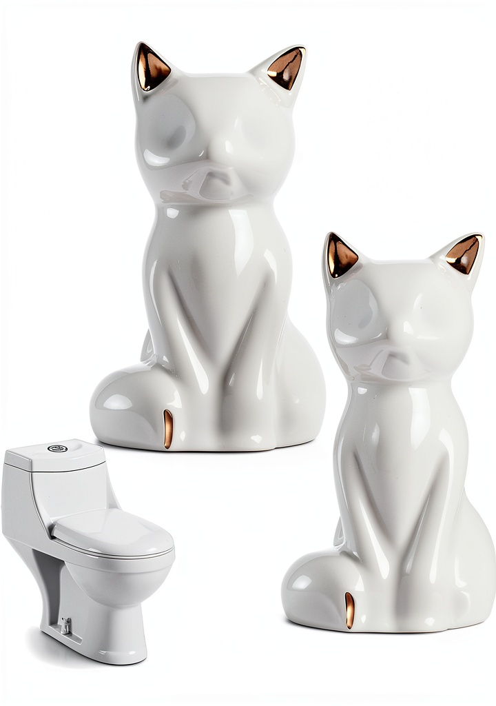 Yolev cat toilet caps installed on a modern toilet base