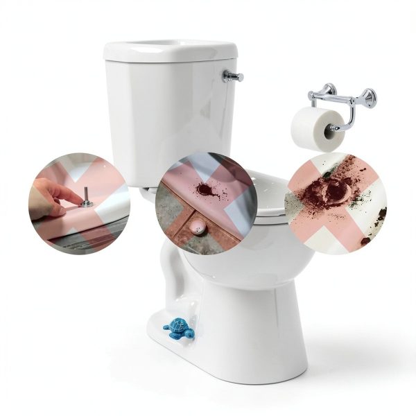 QCCTPUU Toilet Bolt Covers Ocean Blue Sea Turtle Design-2