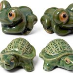 LJZP Toilet Bolt Caps Ceramic Frog Turtle Design-0