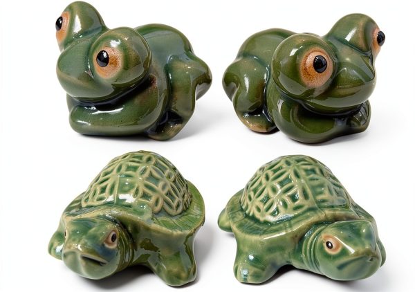 LJZP Toilet Bolt Caps Ceramic Frog Turtle Design-0