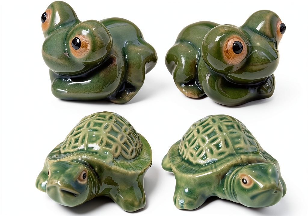 LJZP frog and turtle toilet bolt caps installed on a bathroom floor