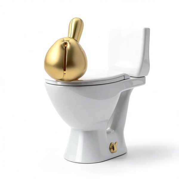 Quilax Gold Ceramic Toilet Bolt Covers Decorative Bird-6