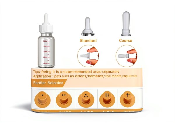 Sadnyy Pet Nursing Bottle Kit Silicone Nipples 4 Sizes-4