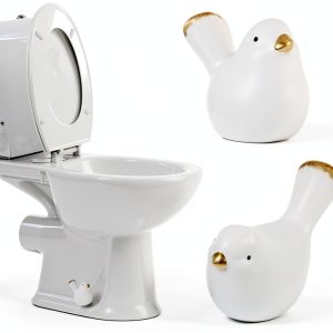 Bird Toilet Bolt Covers Exircy Ceramic White-0