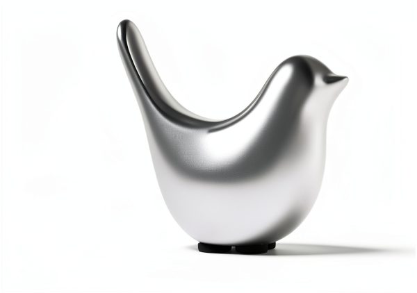 Jojofuny Toilet Bolt Covers ABS Silver Bird Design-4
