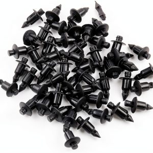 50pcs Motorcycle Fairing Rivets, 6mm Plastic Push Fit Clips for Honda For Suzuki Panel Trim Fasteners,Black,Quality Replacement Parts Motorcycle Accessories-0