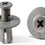 uxcell 100Pcs 8mm Hole Plastic Rivets Car Auto Door Bumper Fender Retainer Push in Clip Gray-0
