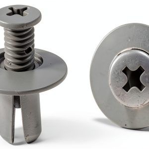uxcell 100Pcs 8mm Hole Plastic Rivets Car Auto Door Bumper Fender Retainer Push in Clip Gray-0