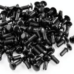 uxcell 100 Pcs Black Nylon 4.0mm Bottom Dia Push Clips Rivets Fasteners R4080-0