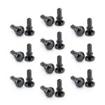 Aicosineg 100pcs R3065 Nylon Push Rivets 0.25" Black for PCB Panel-0