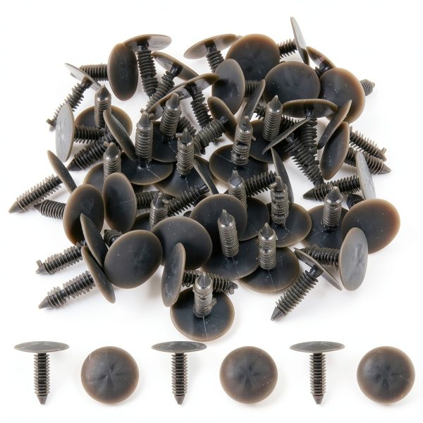 Generic Car Auto Bumper Door Trim Fender Plastic Push in Rivets Panel Fastener Gray 50 Pcs-1